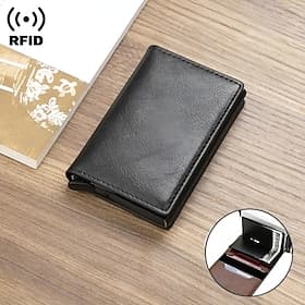 Anti RFID Blocking Protected  ID Credit Bank Card Holder Wallet Luxury Brand Men Magic Leather Slim Mini Small Money Wallets Case