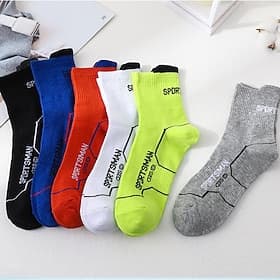 Men's Socks Bike Socks Sports Socks Athletic Socks Camping / Hiking Outdoor Exercise Cycling / Bike Bike / Cycling Warm Breathable Non-Skid 1 Pair Winter Lette