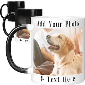 Personalized Magic Mug Customized Photo Christmas Gift Mug Heat Reveal Sensitive Mug Color Changing Ceramic Mug Xmas Cup Coffee Mug with Image Logo Text Gifts thumbnail 2