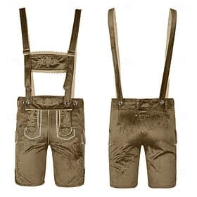 Oktoberfest Lederhosen Bavarian German Munich Wiesn Men's Traditional Style Cloth Shorts