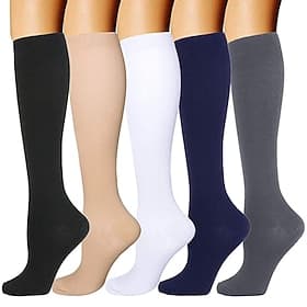 Yoga Socks 3 Pairs Men's Women's Compression Socks Anti-Slip Breathable Sweat wicking Comfortable Gym Workout Basketball Football / Soccer Running Jogging Spor