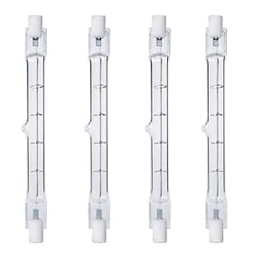 R7S 118mm T3 300W Dimmable Double Ended J-Type Bulbs, 4 Pack for Work, Security  Landscape Lighting 220-240V/110-120V