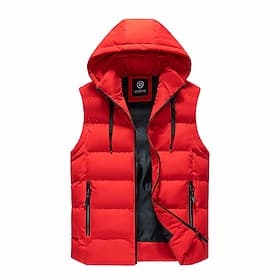 Herren Puffer Weste Gepolstert Weste Steppweste Täglich Verabredung Urlaub Modisch Brautkleider schlicht Herbst Winter Tasche Polyester warm halten Komfortabel