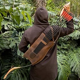 Punk  Gotico Medievale Rinascimento Costume Cosplay Faretra Guerriero Cavalieri Templari Vichinghi Costume Per uomo Per donna Vichingo Fantasia Mascherata Perf