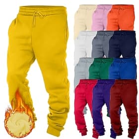 Homme Joggings Pantalon Jogger Pantalon Poche Cordon Taille elastique Plein Confort Doux Toute la longueur Sport extérieur du quotidien Mode Décontractées Noir