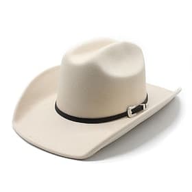 Homme Chapeau du Kentucky Derby Chapeau de Soleil Chapeau de Cowboy Chapeau Fedora Trilby Noir Chameau Polyester Le style rétro Mode 18ème Siècle État du Texas