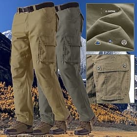 Men's Outdoor Pants Cargo Pants Hiking Pants Trousers Military Spring Autumn / Fall Outdoor Regular Fit Waterproof Quick Dry Breathable Pants / Trousers Army Y