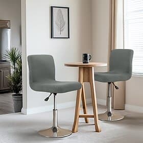 2 Pcs Stretch Bar Stool Cover Pub Counter Stool Chair Slipcover Square Swivel Barstool Burgundy Red Chair Cover for Dining Room Cafe Seat Cover Protectors Non