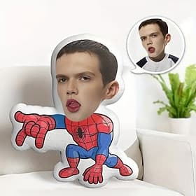 Personalized Gift Spider Hero Pillow Face Customized Pillow with Insert Livingroom Bedroom Kid Room