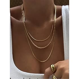Choker Necklace Chrome Women's Elegant Fashion Artistic Layered Wedding Necklace For Wedding Party Valentine's Day