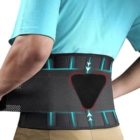 Lumbar Support Belt for Men Heavy Lifting Work, Back Brace for Lower Back Pain, Breathable Back Support Belt with Lumbar Pad for Scoliosis, Herniated Disc, Sci