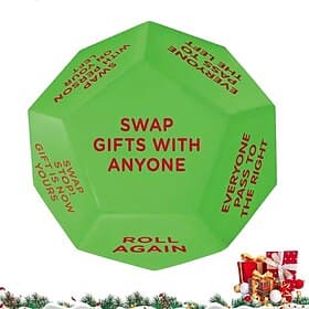 Christmas Santa Swap Gift Exchange Dice, Exchange Dice Game, Exchange Dice Game, Christmas Party Gift Exchange Dice Game, 12 Different Sides, Christmas Group P