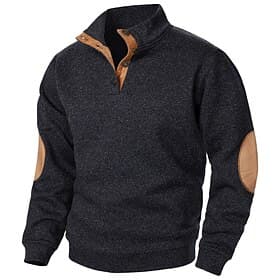 Men's Sweatshirt Pullover Black Burgundy Navy Blue Green Standing Collar Color Block Patchwork Casual Daily Sports  Outdoor Polyester Streetwear Casual Athleti