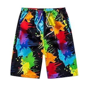 Men's Swim Shorts Swim Trunks Printed Drawstring with Pockets Quick Dry With Pockets Board Shorts Bathing Suit Surfing Beach Water Sports Summer