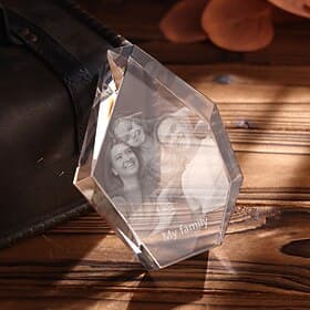 Personalized 3D Engraved Crystal Photo Gift Custom Rectangle Shaped Holographic Laser Photo Decoration Birthday,Valentine's Wedding Memorial, Mother's Day,Chri thumbnail 6