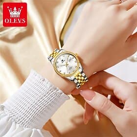 nouvelle marque olevs olevs montre femme de haute qualité avec diamants calendrier lumineux ceinture en acier simple loisirs mode montre à quartz étanche sport