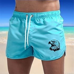 Men's Swim Shorts Swim Trunks Printed Drawstring Quick Dry Board Shorts Bathing Suit Surfing Beach Water Sports Summer