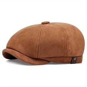 Hombre Gorra Plana Sombrero Ascot Sombrero de vendedor de periódicos Marrón Verde Trébol Poliéster Moda Casual Calle Diario Plano Ajustable Filtro Solar Transp