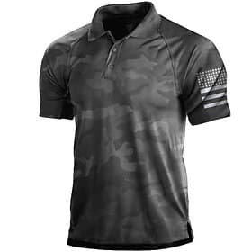 Men's Camo / Camouflage Polo Shirts Golf Shirt Short Sleeve Shirt Turndown Street Daily 3D Print Black / Gray Red Brown Green 3D Button-Down Clothing Apparel F