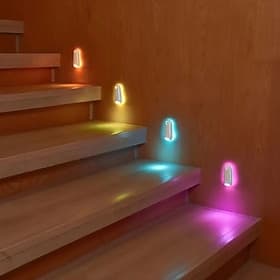 LED Smart Motion Sensor Night Light 8 Colors USB Rechargeable Toilet Seat Light for Home Bedroom Hallway WC Lighting Decoration 1/2pcs