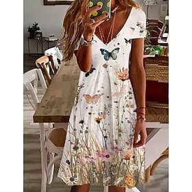 Women's Mini Dress Petite Dress T Shirt Dress Tee Dress Sundress A Line Dress Elegant Vintage Stylish Vacation Birthday Casual Regular Fit Floral Graphic Paisl