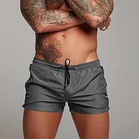 Men's Board Shorts Swim Shorts Swim Trunks Solid Colored Drawstring with Pockets Quick Dry With Pockets Board Shorts Bottoms Surfing Beach Water Sports Summer