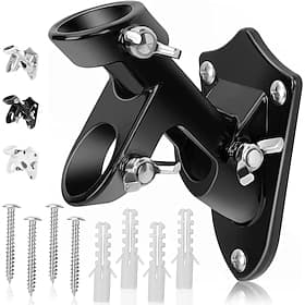 Flag Pole Holder, Outside House Flag Pole Bracket, Heavy Duty Metal Flag Mount, Aluminum Alloy Mounting Brackets, Outdoor Flag Holder- Strong Rust Free, Dual P