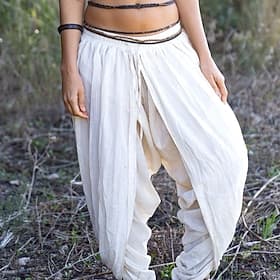 Voor heren Jogger Linnen broek Broek Zomerbroek Trekkoord Plooien Effen Comfort Voor buiten Vakantie Dagelijks Feestdagen Modieus Wit