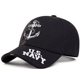 Voor heren Baseballpet Zonnehoed Trucker Hoed Zwart Donker Marine Katoen / polyester mengeling Geborduurd Modieus Casual Dagelijks Brief Anker Verstelbaar Zonb