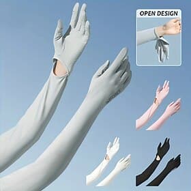 Gants longs de soleil UV UPF 50 gants de soleil à écran tactile antidérapants pour le sport de plein air et la conduite
