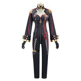 Elementar-Saga Mavuika Anime Cosplay Kostüm Cosplay Perücken Cosplay-Anzüge Cosplay Perücken Halloween Maskerade Leistung Party Mantel Trikot / Einteiler Hands