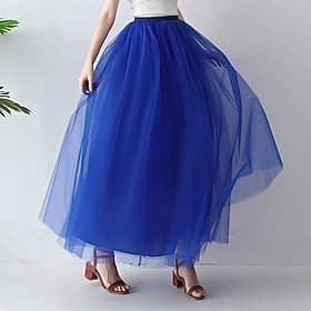 Retro Vintage 1950s Petticoat Hoop Skirt Under Skirt Tulle Skirt A-Line Fancy Dress Women's Masquerade Party Evening Wear Cocktail Party Tea Party Adults' Skir thumbnail 2