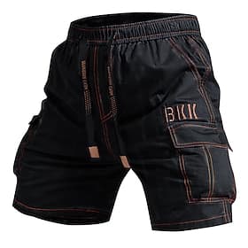 Men's Tactical Shorts Cargo Shorts Camping Shorts Shorts Hiking Shorts Elastic Waist Multi Pocket Straight Leg Plain Wearable Moisture Wicking Knee Length Casu