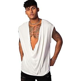Men's Tank Top Vest Undershirt Sleeveless Shirt Sleeveless Deep U Summer Plain Fashion Classic Comfortable Street Casual Sports White Top Tee for Men