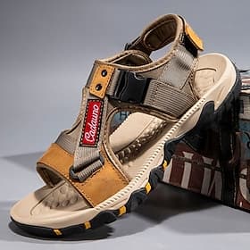 Sporty Men's Sandals for Hiking and Outdoor Activities with Adjustable Velcro – Comfortable Footwear for Adventure Lovers