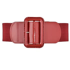 Women's Stretchy Belt 1950s Grease Outfits 3 Inch Wide Elastic Belts