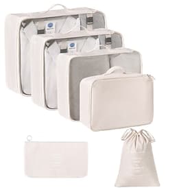 Compression Packing Cubes Set for Travel, Foldable Luggage Organizer Bags, Portable Toiletry and Makeup Bag, Multi-Functional Clothes Storage Pouches for Busin