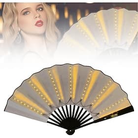 Boots on The Ground Fan, Party LED Hand Fan, Light up Fans for Line Clacking Dancing for Women Foldable, Line Dance Popping Fans, Hand Fan Glowing Stage Perfor