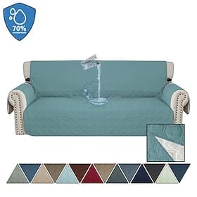 Housse de canapé imperméable pour coussin de canapé, housse de protection de meubles résistante à l'eau avec bâtons en mousse et sangles élastiques pour animau