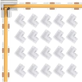 cob led strip koblinger 8 mm 10 mm 2 pin cob led strip koblinger 10 stk 20 stk i-formede l-formede brett til bord hjørne koblinger gjennomsiktige og gapløse le