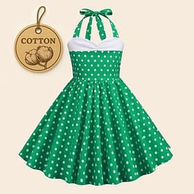 1950s Retro Vintage Rockabilly Swing Dress Flare Dress Polka dots Fancy Dress Girls' Casual Daily Bachelorette Party Kid's Dress Homecoming Dresses