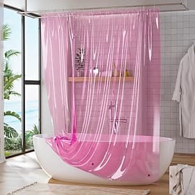 Douche doublure de rideau doublure de douche en plastique PEVA 183cm183cm 72x72 rideaux de douche imperméables légers pour salle de bain avec aimants et œillet