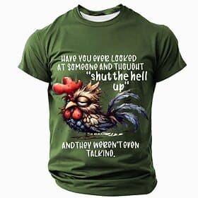 Men's Male T Shirt Animal Funny Crew Neck Clothing Apparel 3D Print Party Holiday Short Sleeve Graphic Fashion Cool Daily Casual