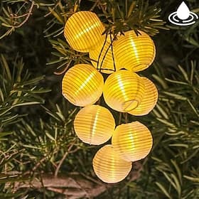 Solarlaternen-Lichterketten für den Außenbereich, wasserdicht, 3 m, 20 LEDs, dekorative Lichter, mehrfarbig, für Terrasse, Garten, Hochzeit, Party, Camping, Sc
