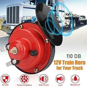 clacson per treni ad alta potenza di ultima generazione per auto, kit di sostituzione per clacson ad aria compressa impermeabili da 12 V, clacson elettrico ad