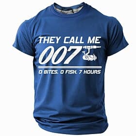 Men's Funny Fishing T-Shirt, They Call Me Angler Graphic Tee, 0 Bites 0 Fish 7 Hours Humor, Short Sleeve Hobbies Lifestyle Gift