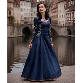 Medieval Renaissance Dress Viking Celtic Knight Fancy Dress Women's Viking Royal Halloween Carnival Masquerade Performance LARP Ren Faire Adults' Dress