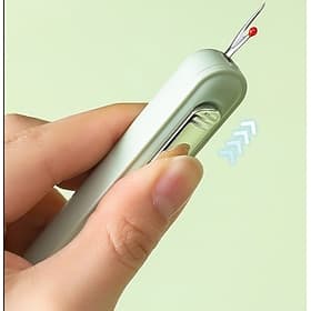 Automatic Needle Threader, 2 in 1 Threading and Thread Removal Tools, Easy Needle Inserter and Seam Ripper for Hand Sewing, Elderly DIY Sewing Tool, Gifts for