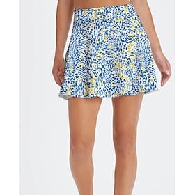 Women's Floral Casual Skirt Tennis Skirts with Shorts High-Top Moisture Wicking Breathable Tennis Golf Pickleball Blue Orange Green Tennis Clothing