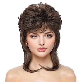 Perruques coupe mulet pour femmes, perruque Joe Dirtemo, déguisements des années 80 et 90, accessoire de fête fantaisie, perruque cosplay, Halloween, homme
